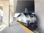 Tri-Rail Miami Central to Metrorail Transfer Station shuttle train at MC Station